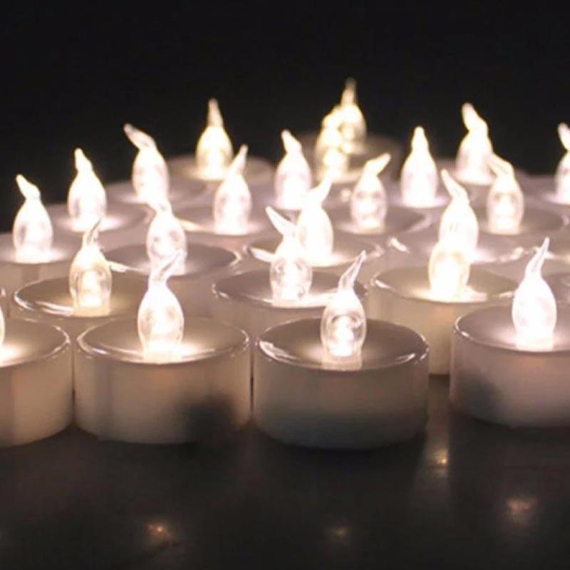 3 Pcs/set LED Flickering Tea Light Fun Party Wedding Long Lasting Candles Flameless Tea Light