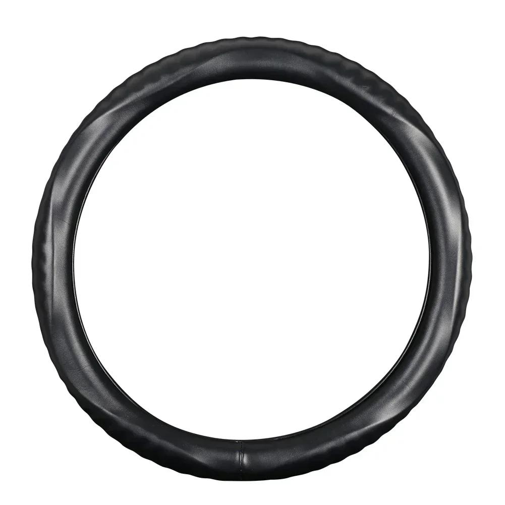 Car Steering Wheel Covers 38cm Breathability Skidproof Imitation Sheepskin Leather Steering Wheel Cover Car Interior Accessories