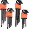 9Pcs Allen Key Wrench Lengthen Arm Ball End Hexagon Key Set Wrench L Shaped Micro Hex Wrench Screwdriver Tool Kit