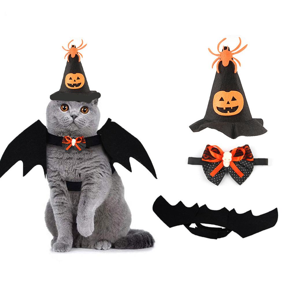 Halloween Pet Atmosphere Costume Accessory Set Halloween Cat Dress Up Pet Transformation Dress Up