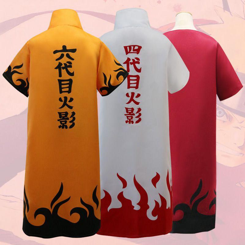 6th Leaf Naruto Village Hokage Naruto Uzumaki Cosplay Costume Robe New Cloaks