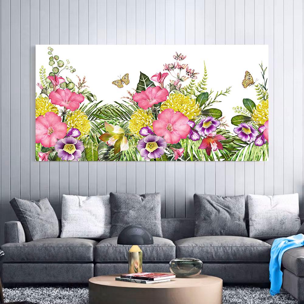 Abstract Painting Wall Art Colorful Flower Canvas Decorative Picture, Canvas Poster, Modern Art, Ideal Gift For Bedroom Living Room Wall Art