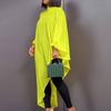 JKASHDK Women's Fashion Summer Spring Solid Color Print Plus Size Loose Long Sleeve Half Turtleneck Middle Waistline Casual Dresses