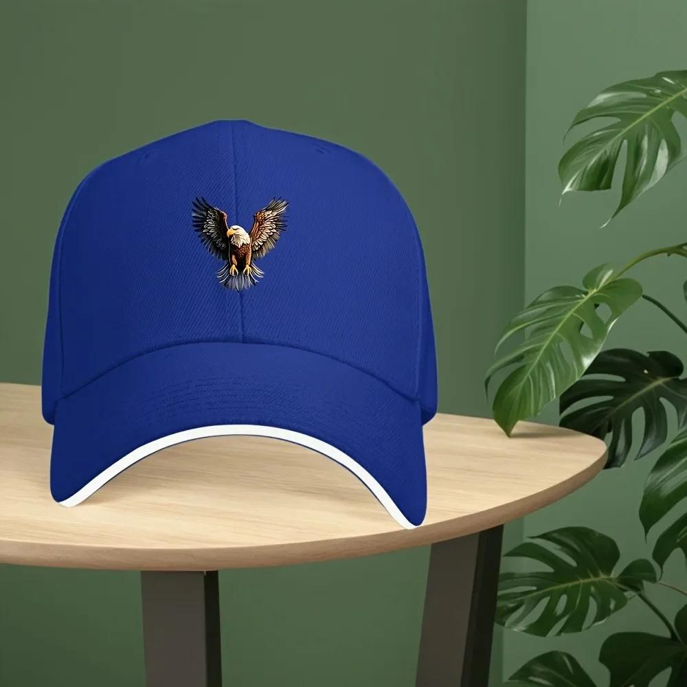 Majestic Eagle Flying Baseball Cap Unisexs Adjustable Polyester Graphic Sun Protection Casual Hat