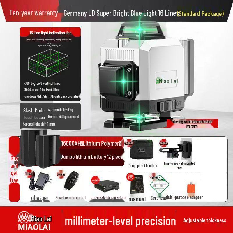 Projetor de Parede e Chão Autonivelante a Laser Infravermelho de Alta Precisão com 12 Linhas 2025