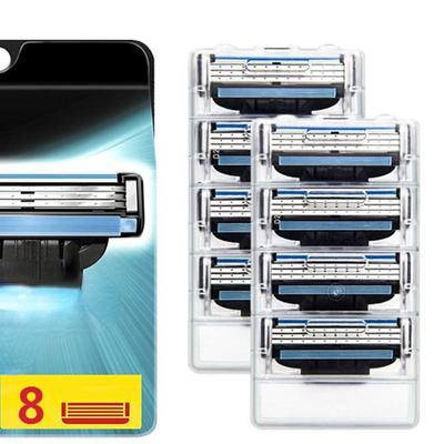 8 PZ Cassette Lame da Barba Uomo Cartuccia da Rasatura Lame da Rasoio Mache3