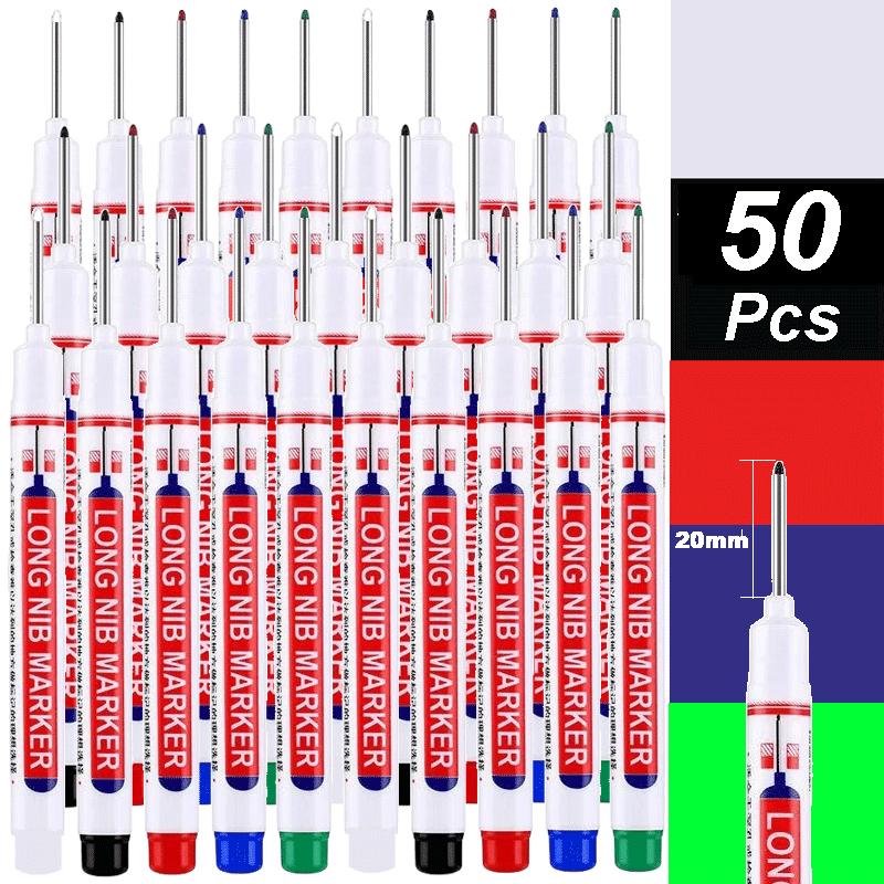 4-100 Stück 20mm Tiefloch Lange Spitze Kopf Marker Für Metall Perforierstift Wasserdicht Badezimmer Holzbearbeitung Dekoration Mehrzweck