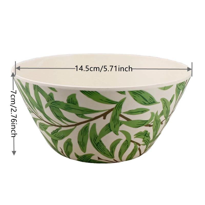 Bamboo Fiber Western Dining Plate Eco-Friendly Steak Pizza Plate Salad Bowls Fruit Snack Candy Tray Degradable Tableware Dishes