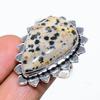 Dalmation Jasper Gemstone Handmade 925 Sterling Silver Jewelry Ring Size 9 SU-8969