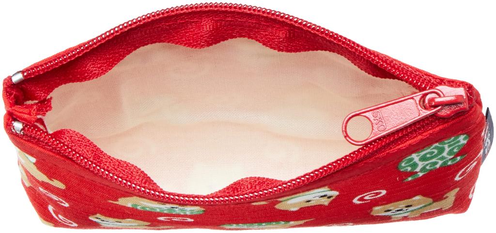 Maeda Senko Wabunbiyori Errand Zippered Card 117716 Mameshiba's Case, Red,