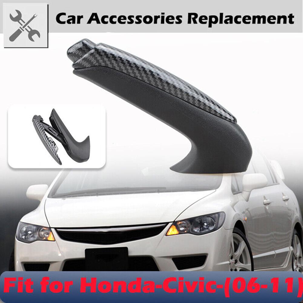 Per Honda Civic Coupé Berlina 2006 - 2011 Fibra di Carbonio Copertura Decorativa Freno a Mano Anteriore Parti Interne Auto