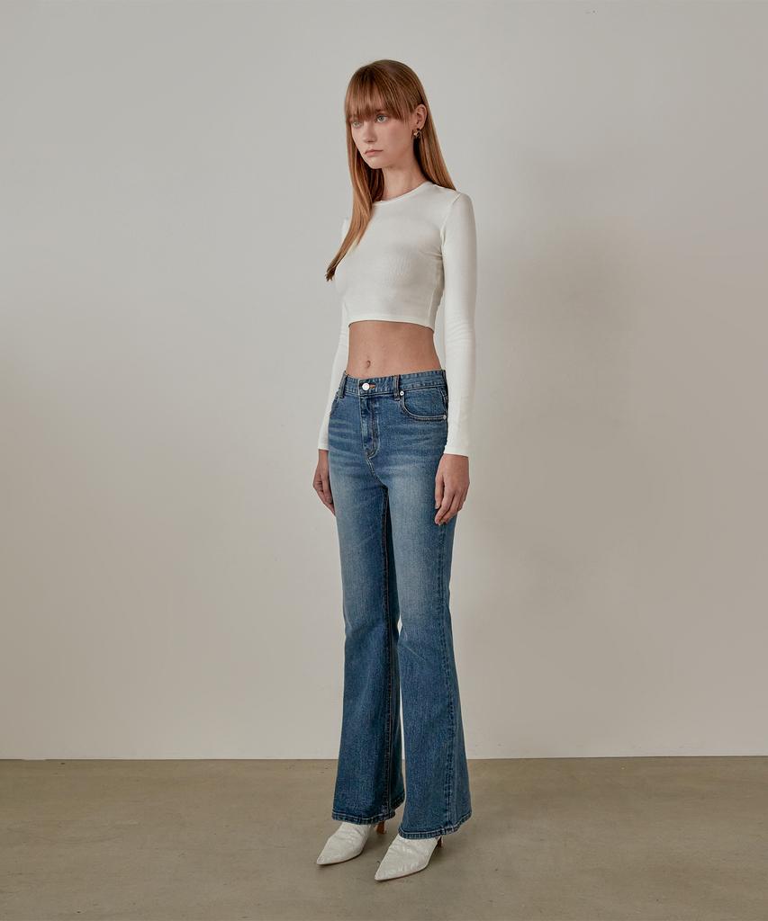 Isibchilwai Mid-Blue Wide Bootcut - D002