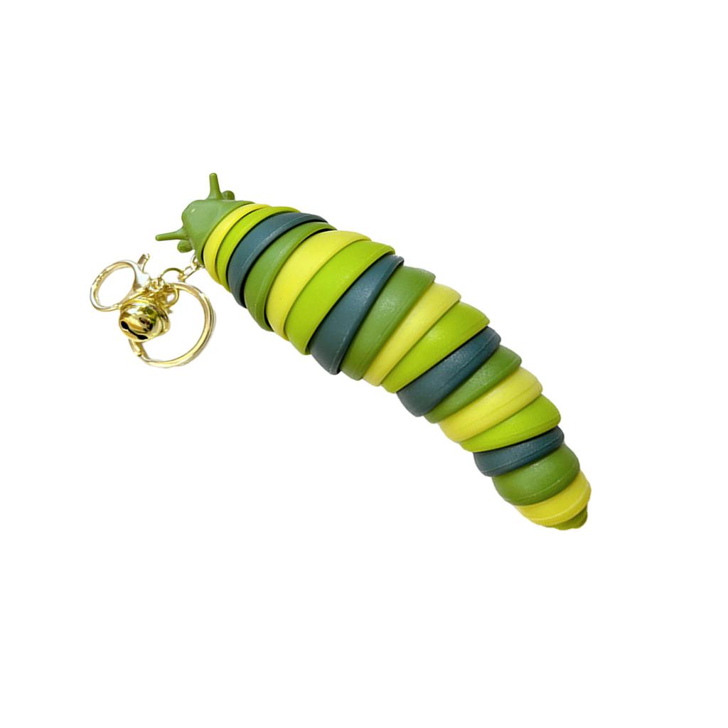 Funny Colorful Caterpillars Keychain Fun Plastic Cartoon Animal Bag Charm Decoration for Women