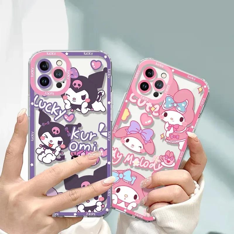 Sanrio Kuromi Hello Kitty Melody Case For Iphone 17 Air 17 Pro Max 16 15 14 12 13 11 Pro Max X 16 Plus 13 Mini Pochacco Casing