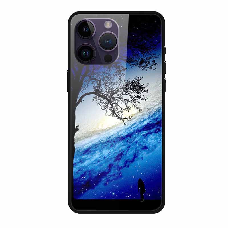 Glass Back Cover For iphone 16 Pro Max Phone Case Soft Bumper Hard Tempered Glass Case For iphone 15 Pro Max Case Funda Shell