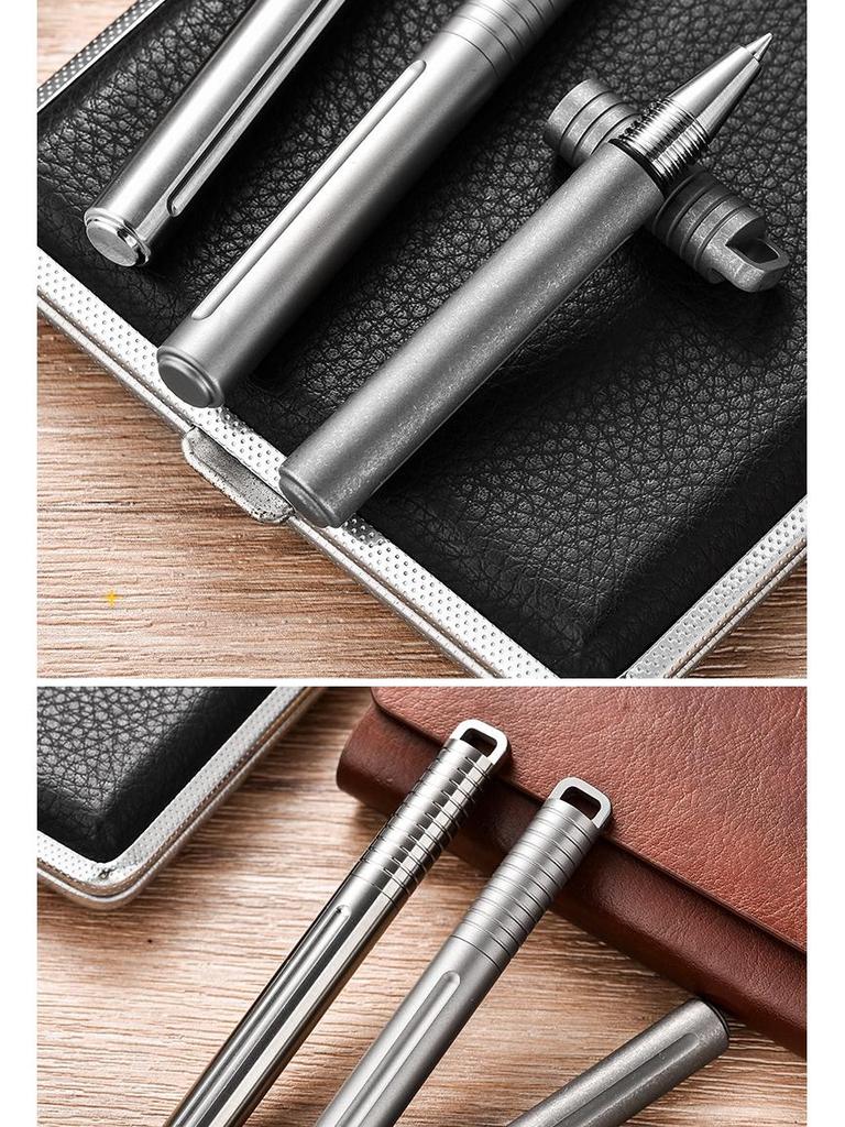 Pix Tactic EDC din Aliaj de Titan - Scurt cu Clip de Talie pentru Exterior, Stilou cu Bilă pentru Autoapărare, Unisex