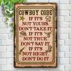 Metal Wall Art Cowboy Vintage Retro for Bar YIJUS
