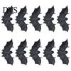 Scary 20Pcs Simulation Bat Funny Realistic Anti-fade Wear-resistant Tricky Artificial Props Mini Halloween Luminous Ornament Party Supplies