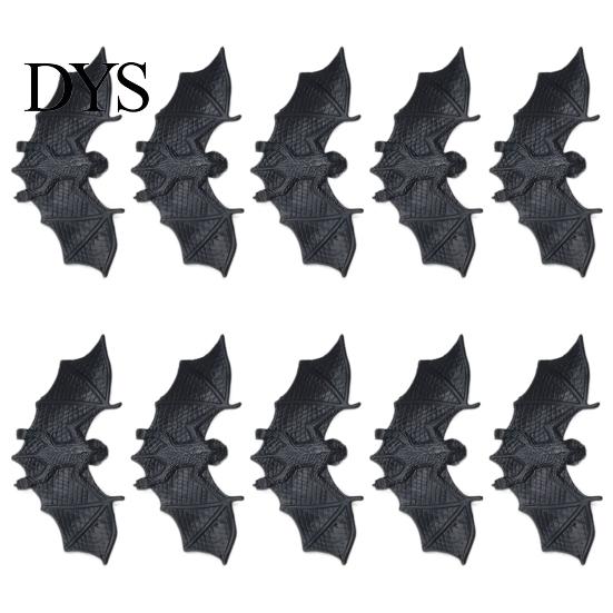 Scary 20Pcs Simulation Bat Funny Realistic Anti-fade Wear-resistant Tricky Artificial Props Mini Halloween Luminous Ornament Party Supplies