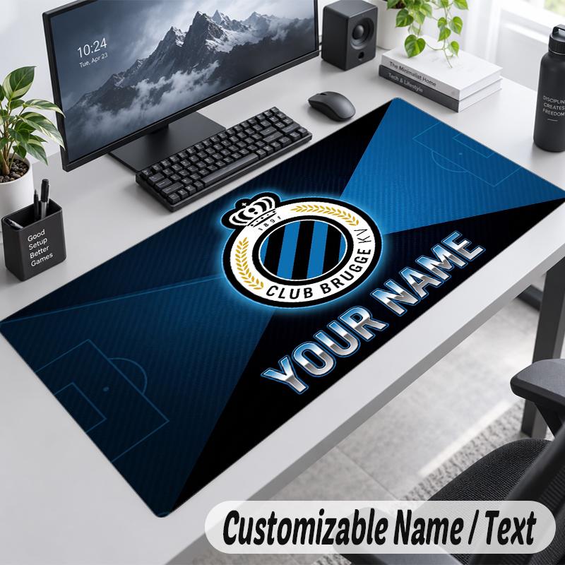 Custom Name Text Mouse Pad Club Brugge FC Personalized Desk Pad For Work And Gaming