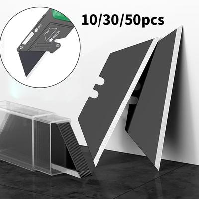 10/30/50 Adet Özel Bıçak Uçları Çelik Malzeme Maket Bıçağı Trapezoid Uçlar Yedek DIY Sanat El Sanatları Kesici Alet Bıçağı