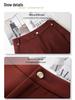 Ancola Women's High-Waisted Red Shorts - Spring 2025 Collection: Loose, Straight, Slimming, Wide-Leg Trousers