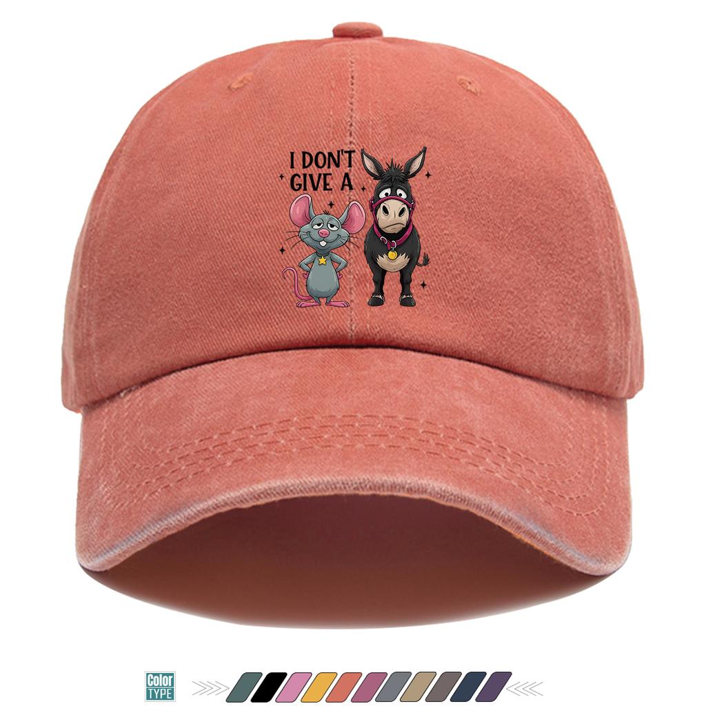Pc Pcs Mouse Donkey Print Duckbill Cap Adjustable Buckle Closure Lightweight Breathable Suitable for Outdoor Travel Un