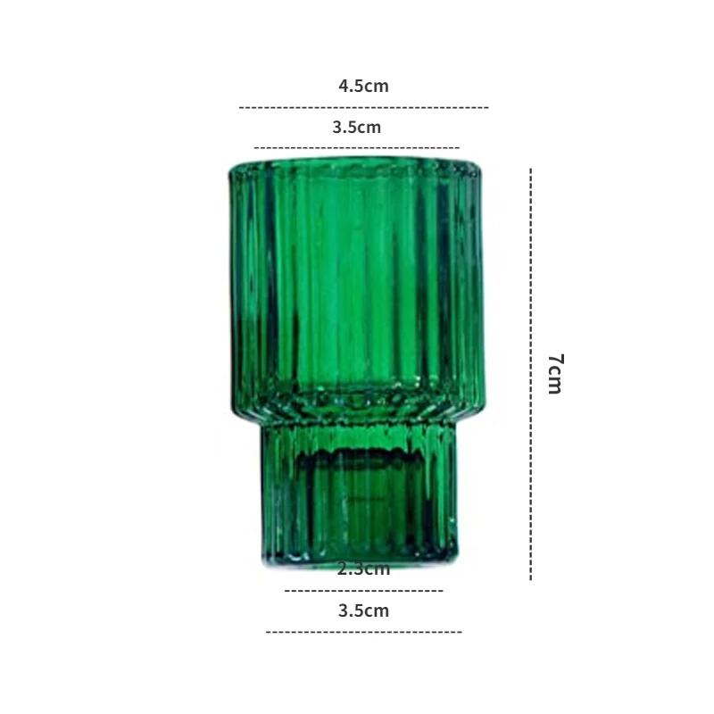 Nordic Mini Glass Candlestick European Taper Candles Holders Table Candle Stand Small Tealight candle holder Home Decoration