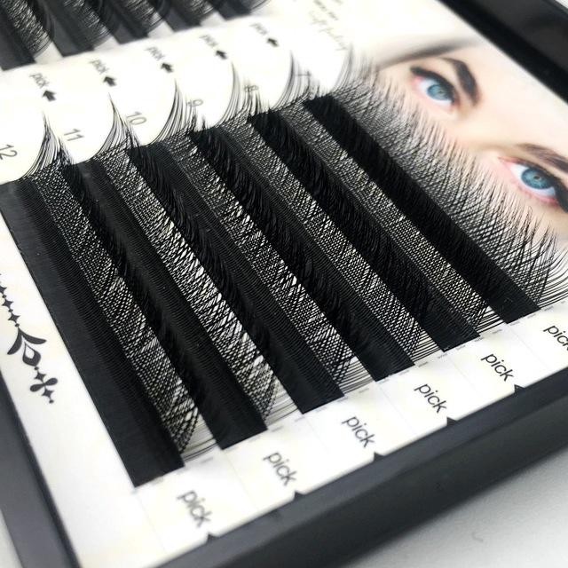 Matt-schwarze Y-förmige Grafting-Falsche Wimpern 0.07 - Weiche, hochwertige YY-Wimpernverlängerungen