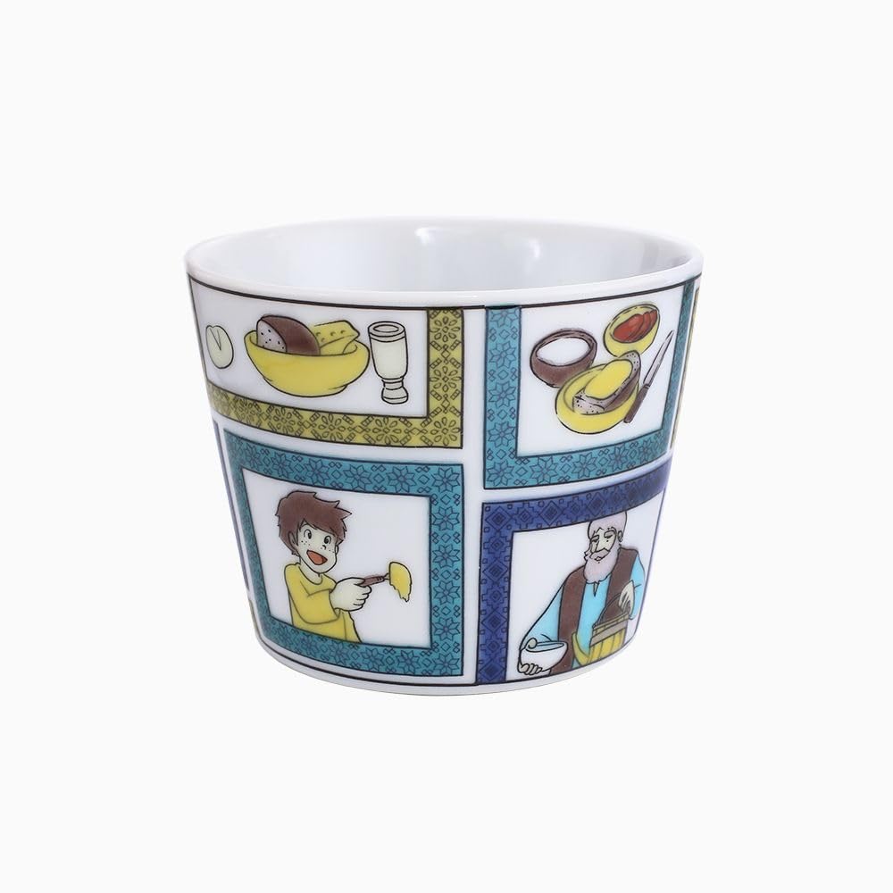 Vyrobeno v Japonsku Kutani Ware Alps Girl Stolní nádobí Barevný dárek zdarma Chléb a sýr Heidi/Hermikálie Heidi/Stolní nádobí/Japonský hrnek/Hrnek/Hrnek