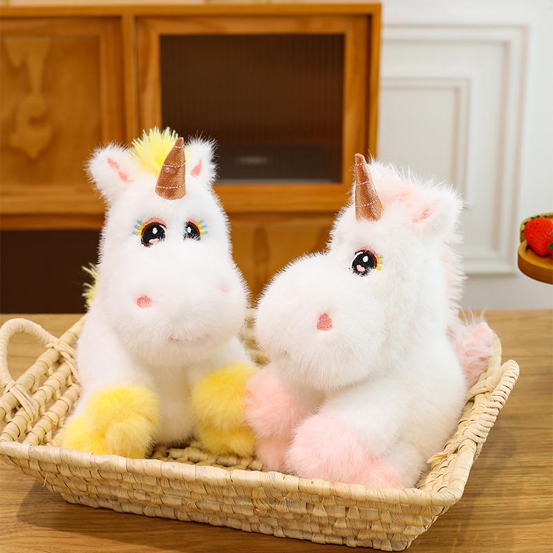 Internet Celebrity Unicorn Doll Ins Girl Heart Plush Toy Rainbow Horse Throw Pillow Girl Gift