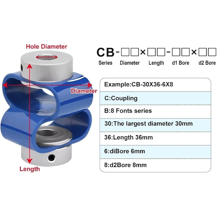CB Encoder Special Coupling Flexible Coupling German Glue Flexible 8-Shaped Encoder Coupling CB-46X43(CB-46X43-10x15)