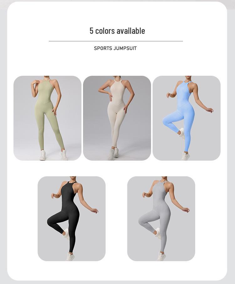 Peach Butt Slim Fit Sport Bodysuit: Backless Running & Yoga Jumpsuit