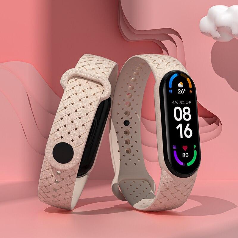 Silicone Braided Solo Loop Bracelet For Xiaomi Mi Band 7 Wrist Quick Replacement Sport Smartwatch Correa NFC Miband 4 5 6 Strap