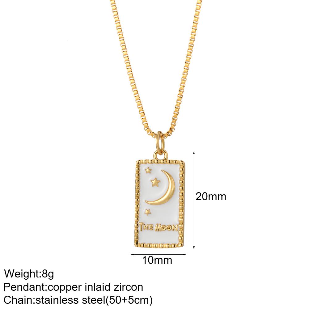 Evil Blue Eye Necklace for Women Cute Heart Boho Moon Star Pendant Gold Color Long Stainless Steel Chain Collars Fashion Choker