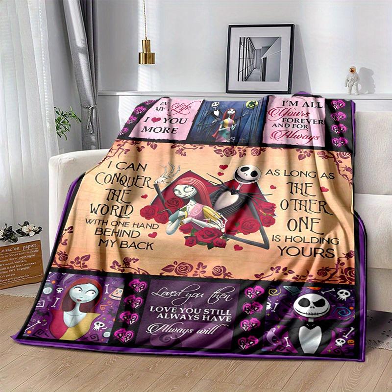 

1pc, Cozy Nightmare Before Christmas Home Decor Blanket: Perfect Gift for Bedroom, Living Room, Travel, Camping, Car 80x120cm