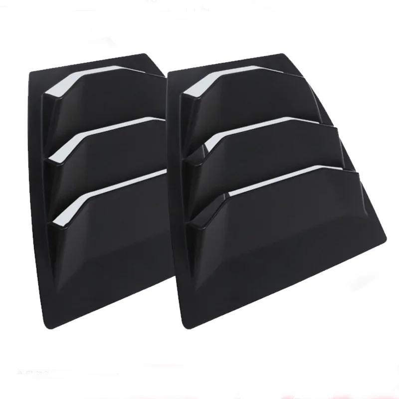 

For Mazda 3 Axela 2014 2015 2016-2018 ABS Plastic Rear Window Quarter Louver Scoop Cover Side Vent Trim Car Adhesive Accessories матовий чорний колір