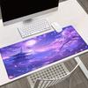 pc Purple Landscape Printed Desk Pad NonSlip Rubber Base XXL Mouse Mat for Gaming  Office Decoration