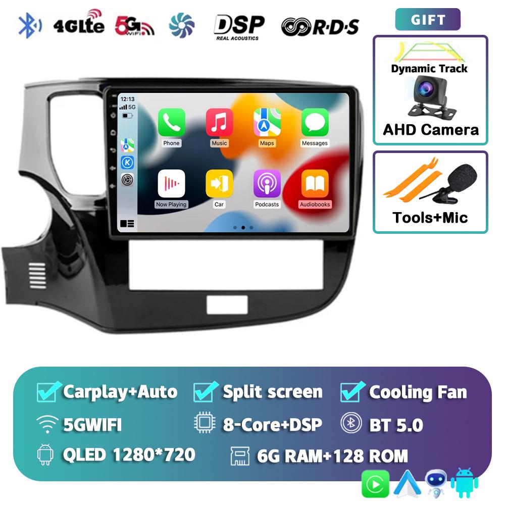 Android 14 Carplay Car Radio For Mitsubishi Outlander 3 GF0W 2018-2021 2din Multimidia Video Player Navigation Head Unit Stereo