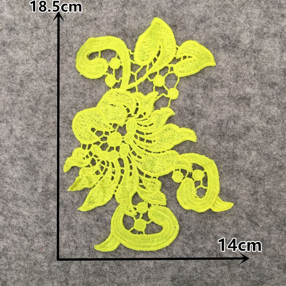 Yellow I Polyester Embroidery Three-Dimensional Flower Diy Collar Lace Decal Decoration Repair Clothes Clothing Accessories Accessories