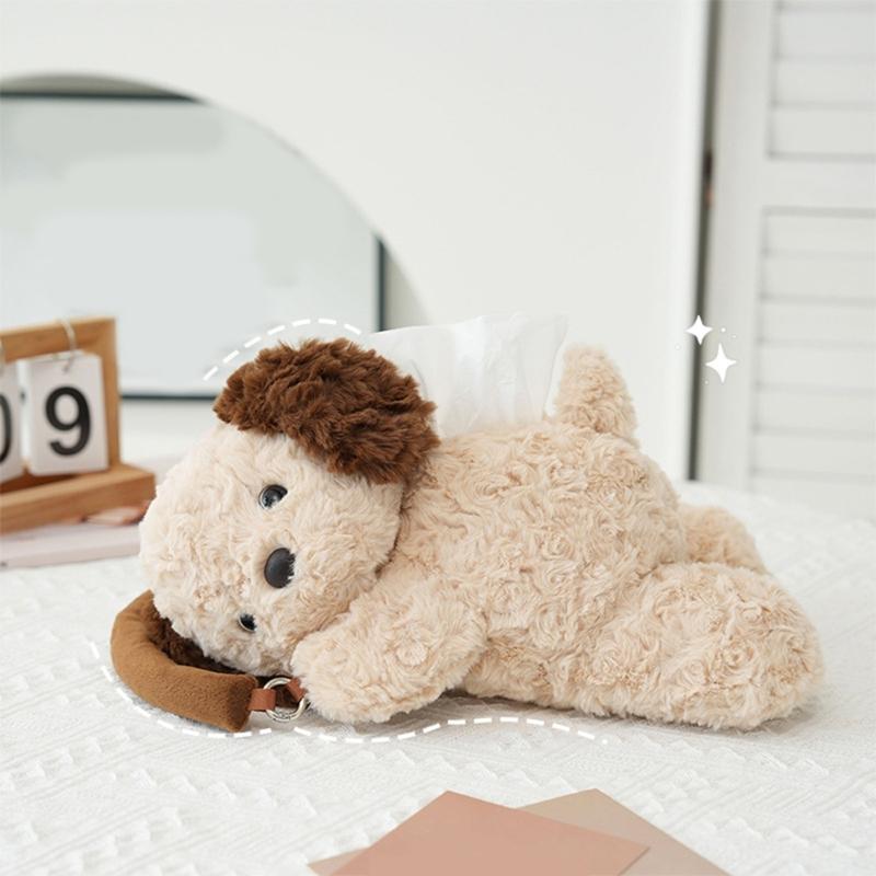 Dog Shaped Wall Mounted Tissue Box for Home Decoration Hanging Car Paper Towel Holder Home Decoration Accessories
