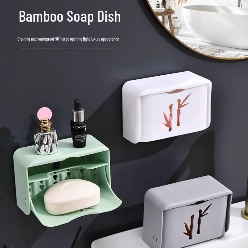 Newcomer Discount: Punch-Free Rotating Soap Dish & Bathroom Shelf
