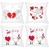 Cute Couple Heart-Shaped Pillows for Romantic Decor Polyester pillowcase, sofa decorative cushion cov Headboard Pillow