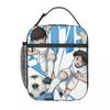Japan Football Manga Captain Tsubasa Insulated Lunch Bag for Women Office Cooler Thermal Food Box Tote Lunch Boxes Container