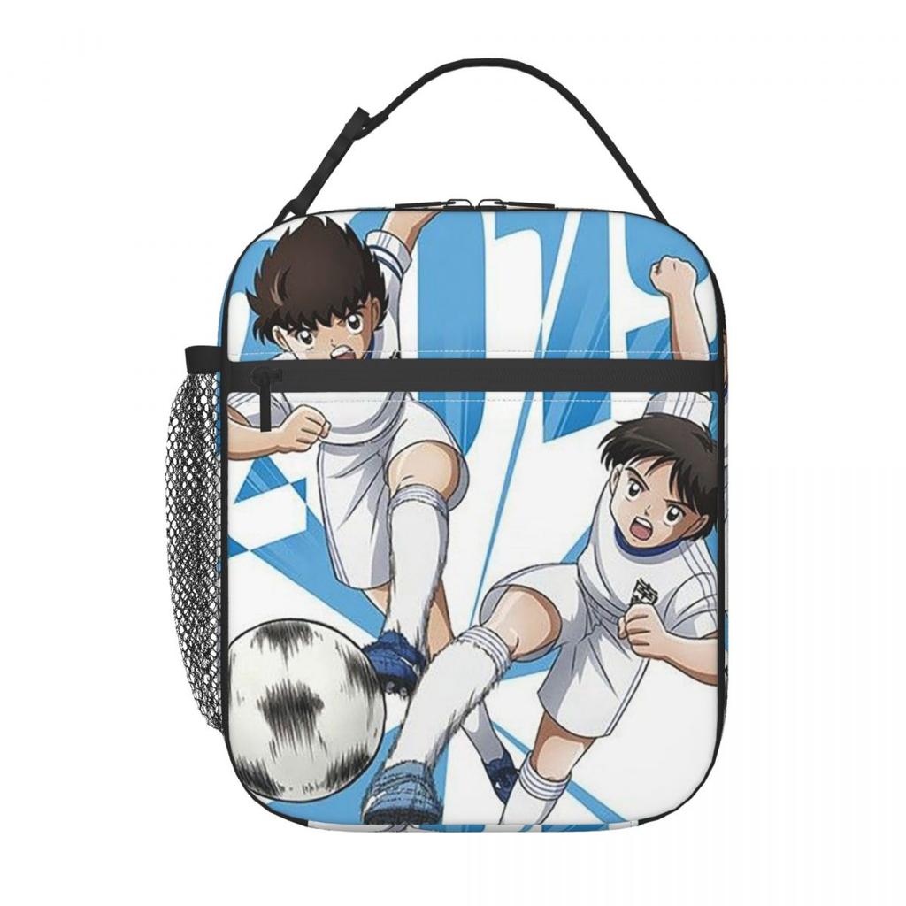 Japan Football Manga Captain Tsubasa Insulated Lunch Bag for Women Office Cooler Thermal Food Box Tote Lunch Boxes Container