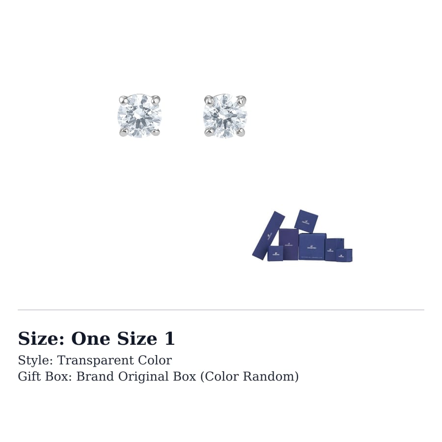 Swarovski Stud Earrings Women's Transparent 5509937