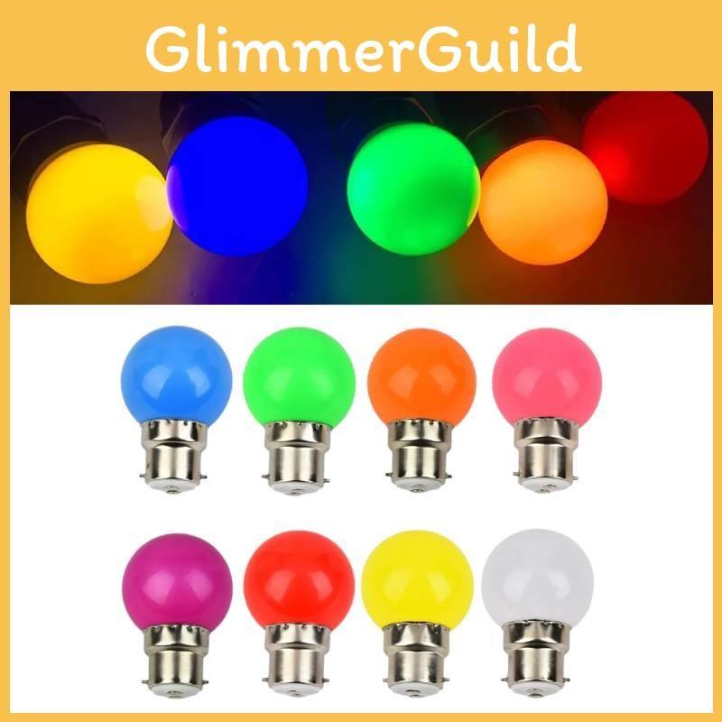 Colorful Bulbs Led B22 Mini Globe Pc Shell 2w Lighting Party Bulb Decorative