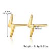 S925 Silver Lightning Stud Earrings - Niche High-End Gold Design for Women