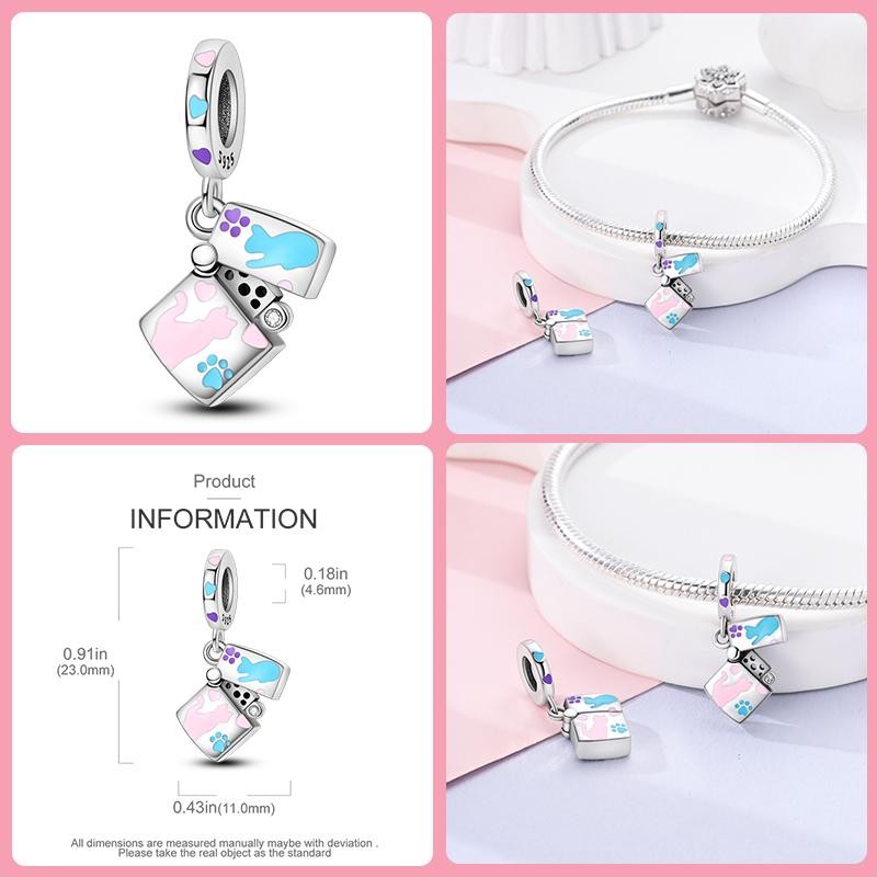 100% Copper Love And Peace Pendants Lovers Balloon Owl Charms Beads Fit Qikaola Original Bracelets Fine Diy Jewelry