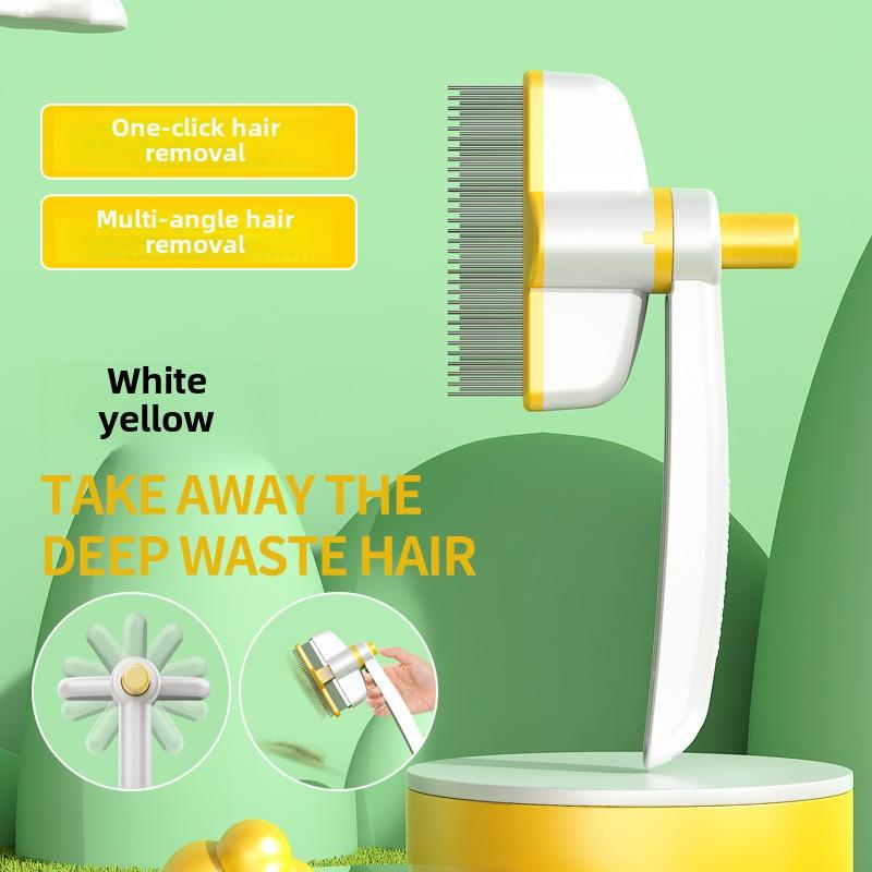 Pet One-click Hair Removal Upgrade Rotatable Row Comb Dog Press Row Comb Cat Beauty Cleaning Cat Supplies